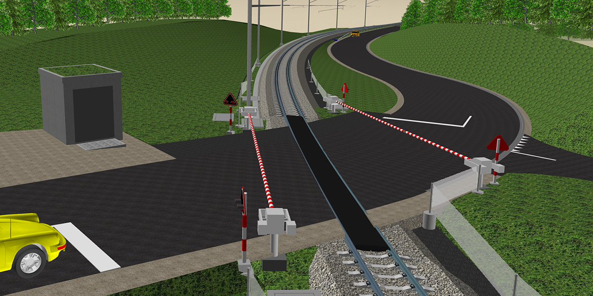 BIM in civil engineering - level crossing
